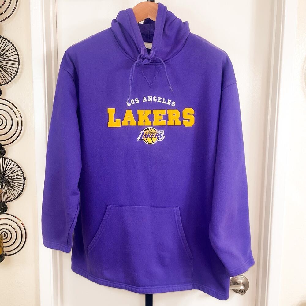 LA Lakers NBA Hoodie Basketball Sports Streetwear  - Purple Gold, Size XL